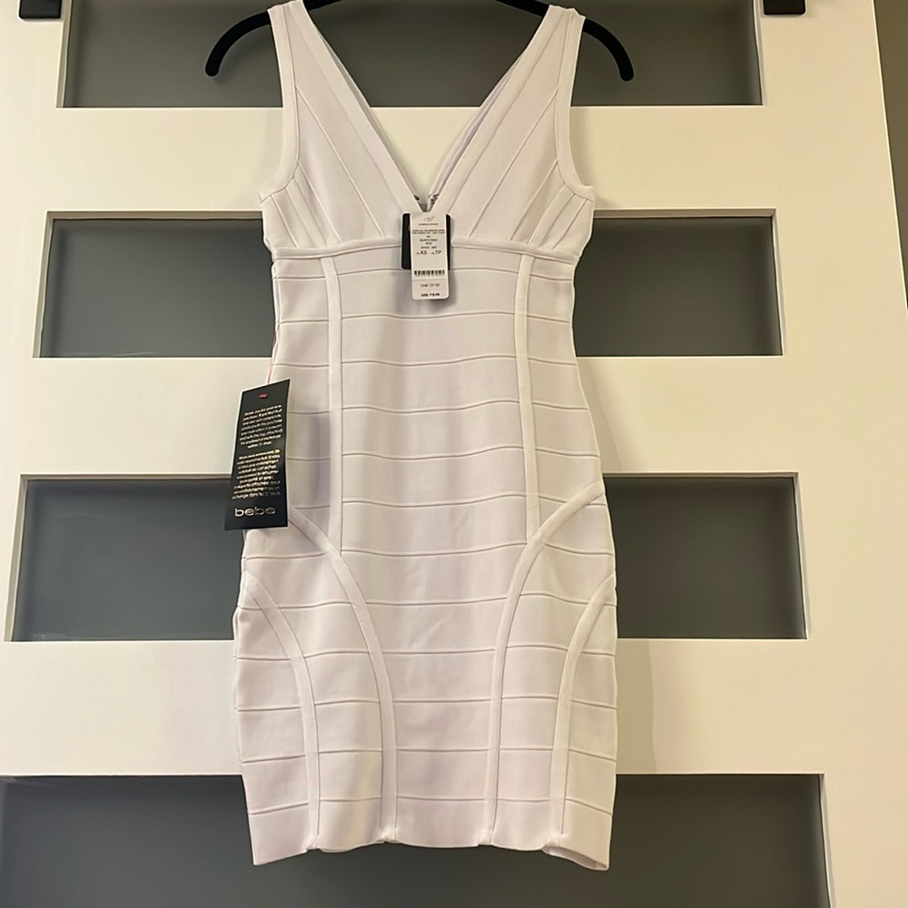 bebe White Bandage Dress NWT
